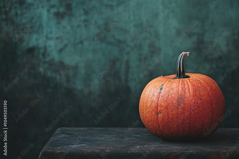 Pumpkin for Halloween background , copy space Pumpkin for Halloween background , copy space