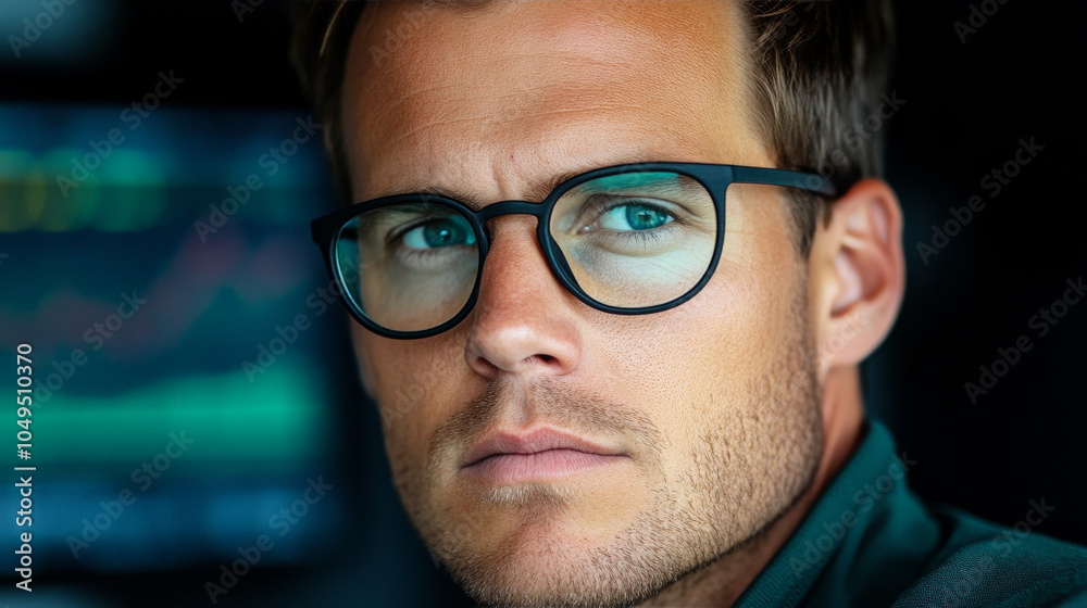 Focused Determination: Portrait of a Confident Man Focused Determination: Portrait of a Confident Man