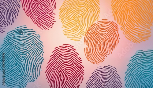 Background featuring colorful fingerprint patterns highlighting uniqueness and individuality