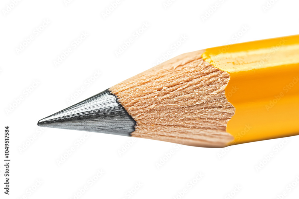 Fototapeta premium Closeup of a Sharp Pencil Point on a White Background