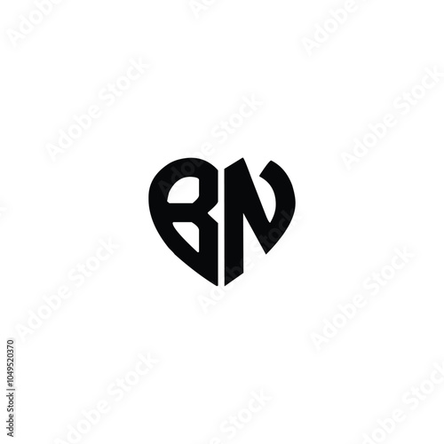BN monogram logo design letter text name symbol monochrome logotype alphabet character simple logo