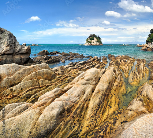 Kaiteriteri Rocks - Abel Tasman National Park, New Zealand photo