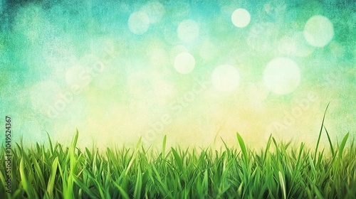 Abstract Vintage Grass field in the nature with blurry background