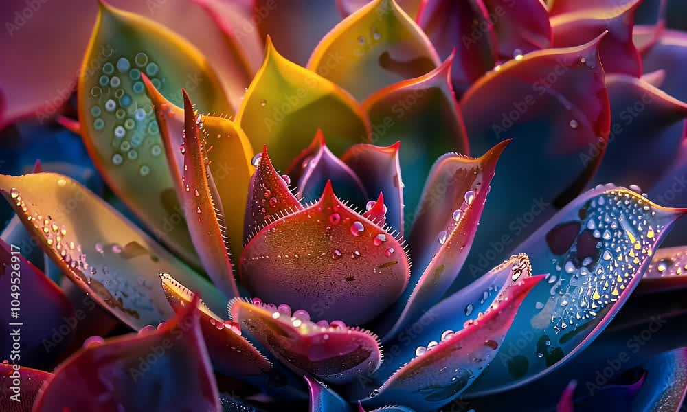 Close-up of succulents in vibrant colors, captured with Canon EOS R5 for detailed and vivid details.


