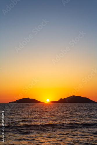 sunset between the islands