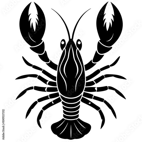 Lobsters silhouette vector illustration on white background