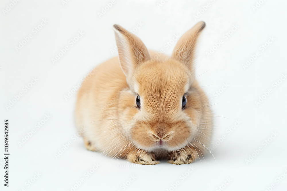 A brown rabbit sitting on top of a white floor. Suitable for various uses, cute brown bunny rabbit isolated on white background animal photography, Capturing the Tranquil Essence of Dusk. A brown rabbit sitting on top of a white floor. Suitable for various uses, cute brown bunny rabbit isolated on white background animal photography, Capturing the Tranquil Essence of Dusk.