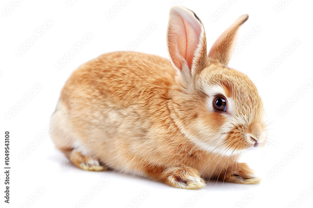 A brown rabbit sitting on top of a white floor. Suitable for various uses, cute brown bunny rabbit isolated on white background animal photography, Capturing the Tranquil Essence of Dusk. A brown rabbit sitting on top of a white floor. Suitable for various uses, cute brown bunny rabbit isolated on white background animal photography, Capturing the Tranquil Essence of Dusk.