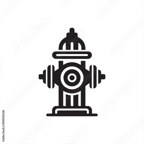 fire hydrant silhouette vector icon