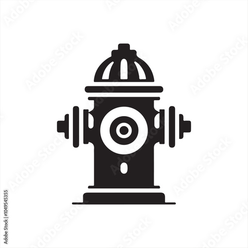 fire hydrant silhouette vector icon