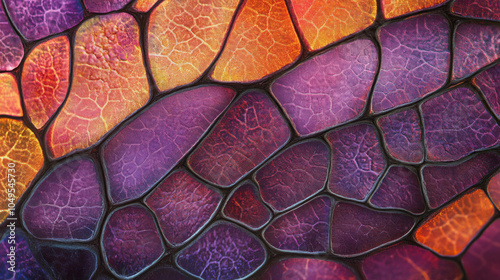 Starch Grains, Amyloplast, Leaf Cell, Hyperrealistic Microscopy, Polarized Light photo