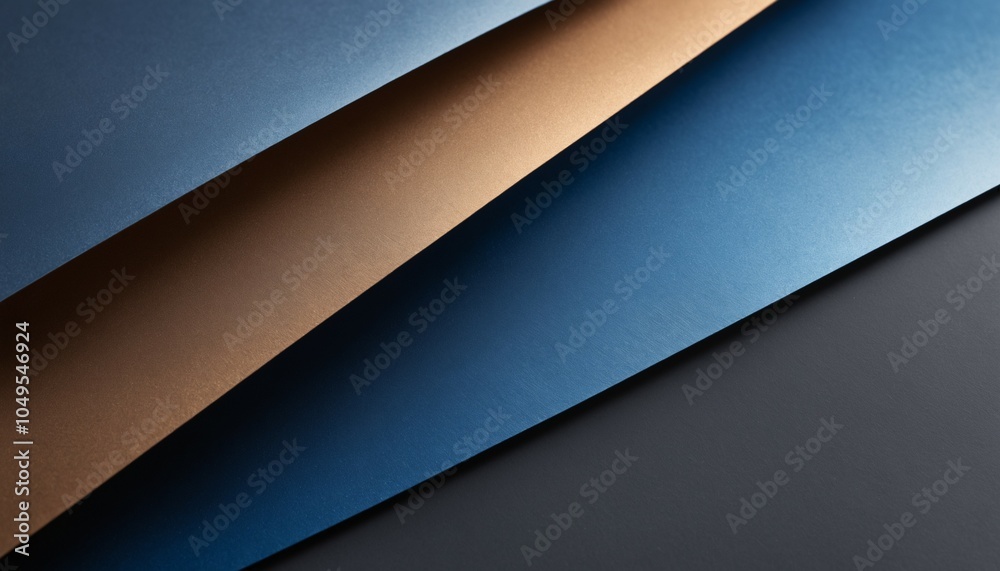Gradient metallic paper texture with transition from deep blue to bronze and fine grain