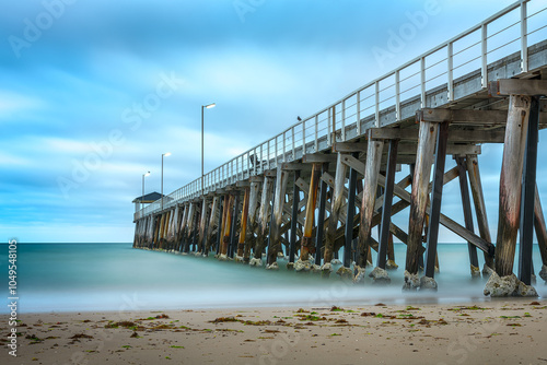 wooden bridge over the sea