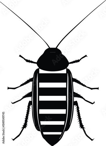 Cockroach sign symbol. Cockroach icon vector silhouette