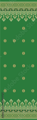 Indonesia Batik culture ethnic Seamless tradtional classic textile fabric golden