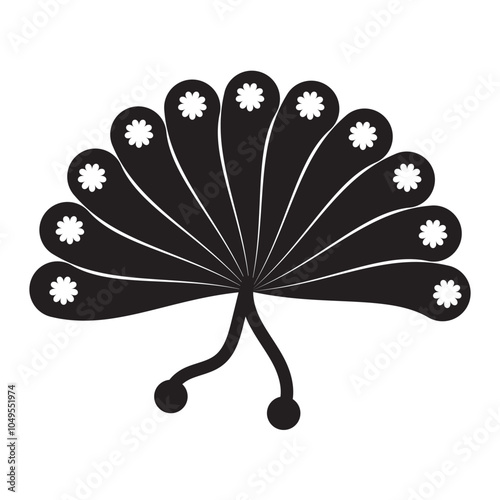 hand fan icon. hand fan vector in white background. vector illustration.