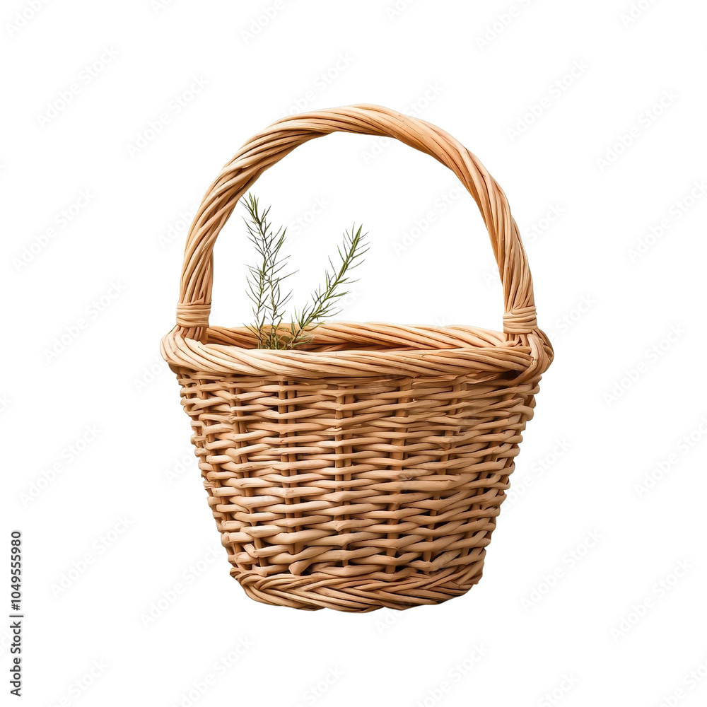 Obraz premium Flat style basket illustration, isolated on white background. cutout png
