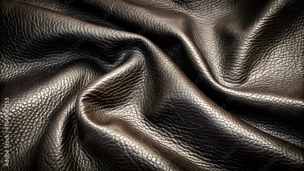 Naklejka premium Top view leather texture background