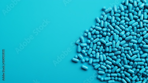 3D printed drug capsules forming from raw materials, precision manufacturing, 3D illustration photo