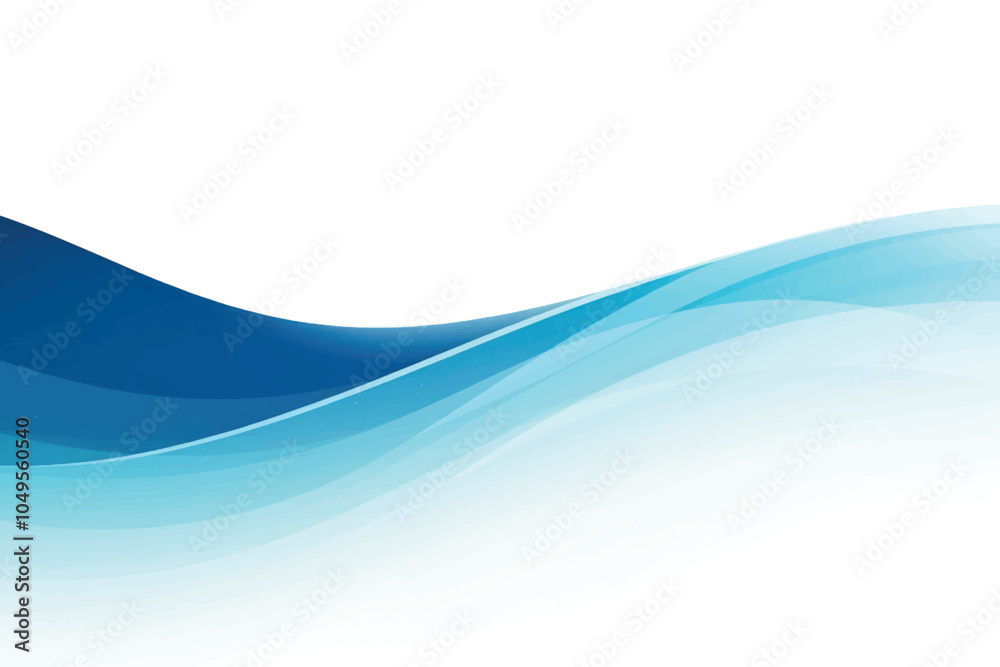 Naklejka premium Abstract blue wave design