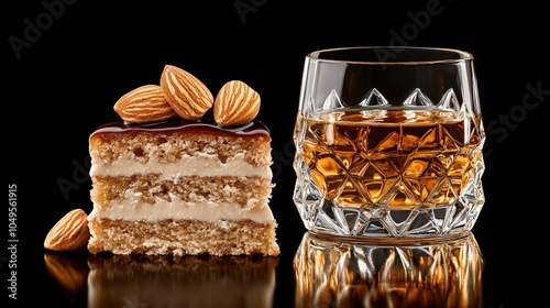 Dundee Cake Slice with Scottish Whisky photo