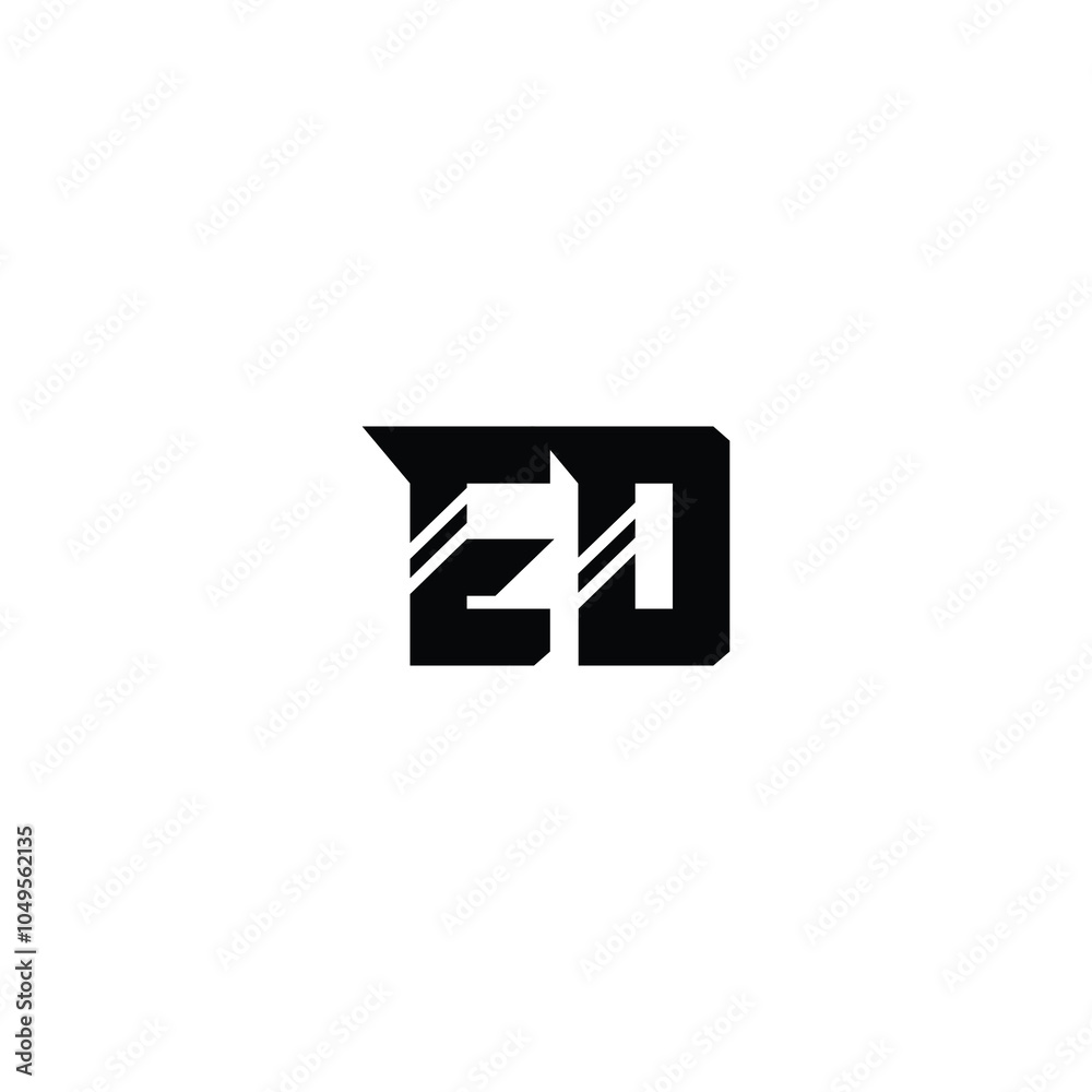 Obraz premium ED monogram logo design letter text name symbol monochrome logotype alphabet character simple logo