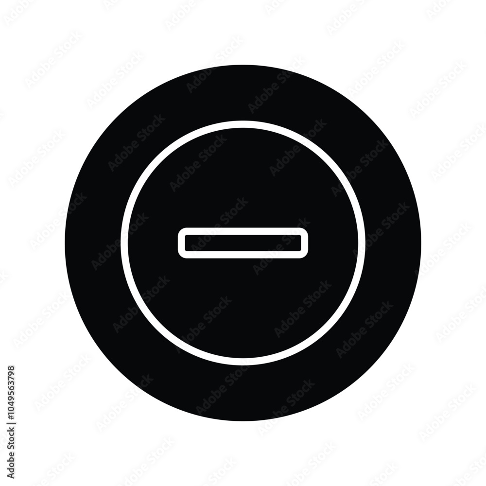 zoom out glyph icon with white background vector stock illustration zoom out glyph icon with white background vector stock illustration