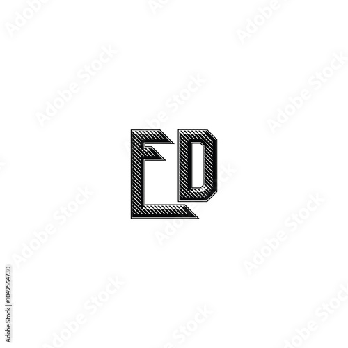 ED monogram logo design letter text name symbol monochrome logotype alphabet character simple logo