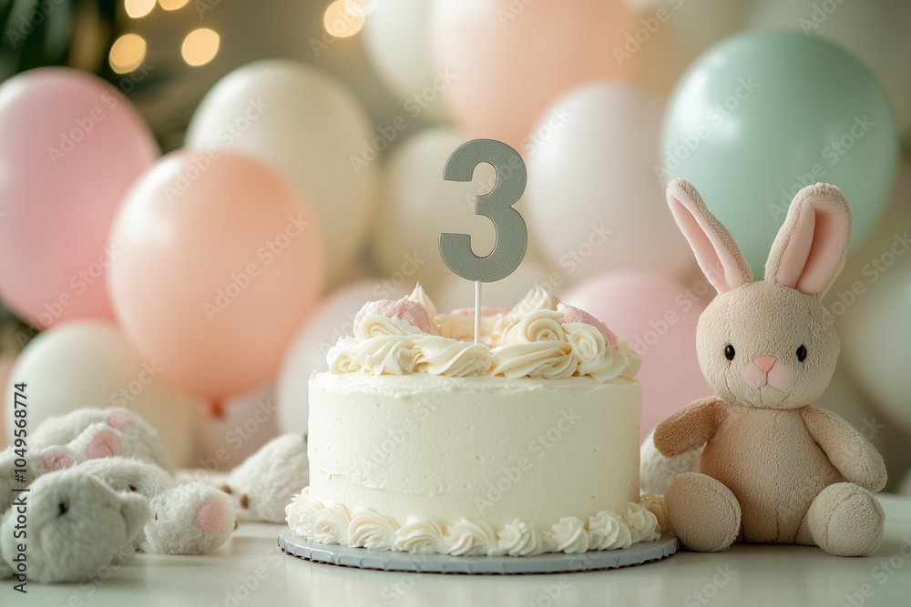 Birthday cake with number Birthday cake with number