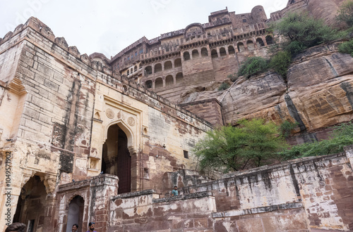 Architecture view of mehrangarh fort at jodhpur