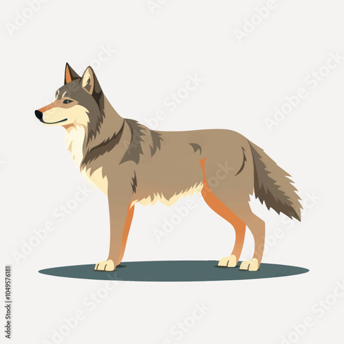 Majestic wolf illustration design