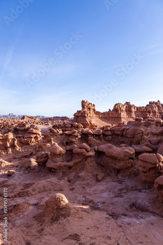 Stunning Rock Formations in Goblin Valley State Park, Utah photo