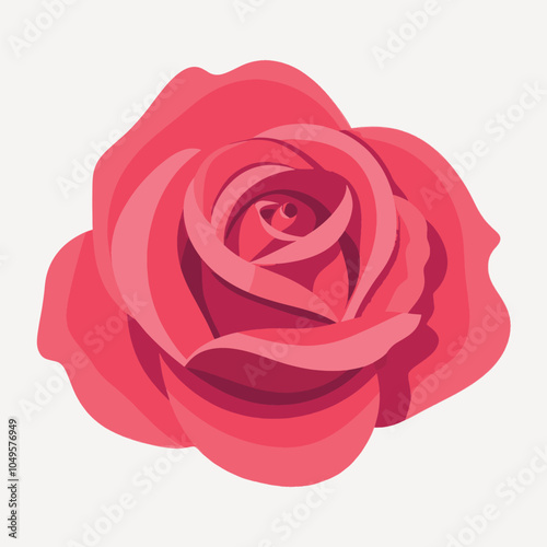 Elegant red rose vector illustration