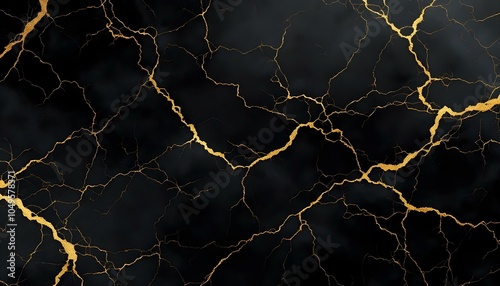 Black and gold marble texture design for luxurious veining, rich gold tones, cover book or brochure, poster, and wallpaper background. Realistic business and design artwork.