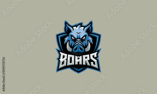 Fierce boar mascot logo with bold text and sharp details.