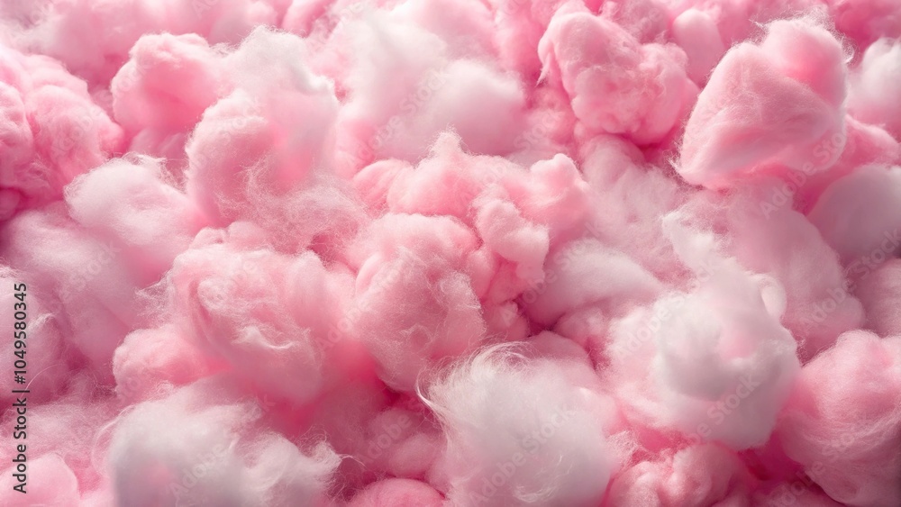 Fototapeta premium fluffy pink cotton candy cloud background texture with forced perspective