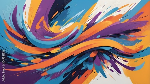 Beautiful Abtract painting strokes background, painting brush mixed color, abstract art background pastel color