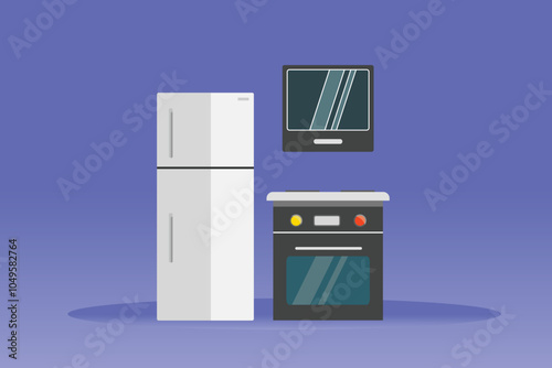 Kitchen tool concept. Colored flat vector illustration isolated.