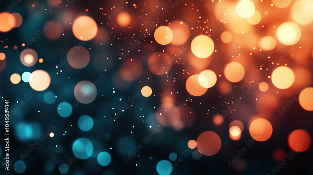 Teal coral bokeh glimmering circles light abstract soft background glow. AI generated Teal coral bokeh glimmering circles light abstract soft background glow. AI generated