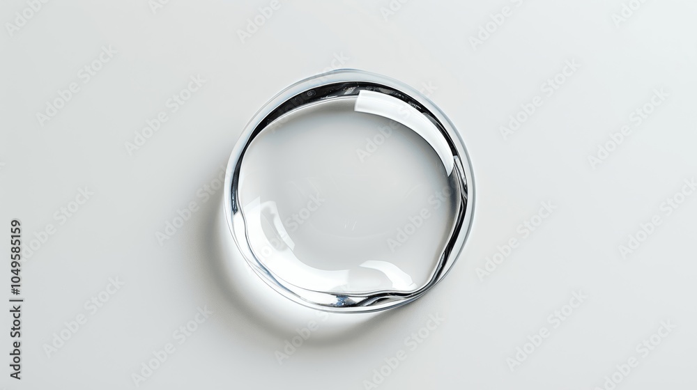 Minimalist Transparent Gel on White Background Minimalist Transparent Gel on White Background
