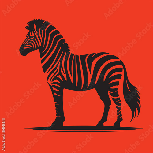 zebra  vector silhouette