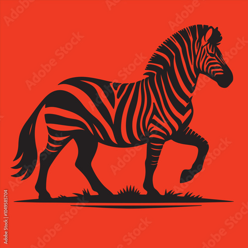 zebra  vector silhouette