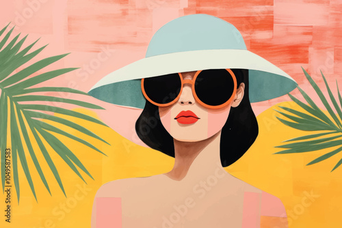 Stylish woman with sunglasses