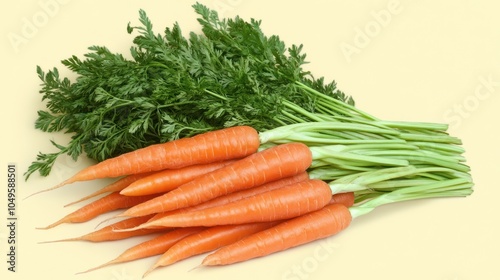 Fresh Carrots with Green Tops