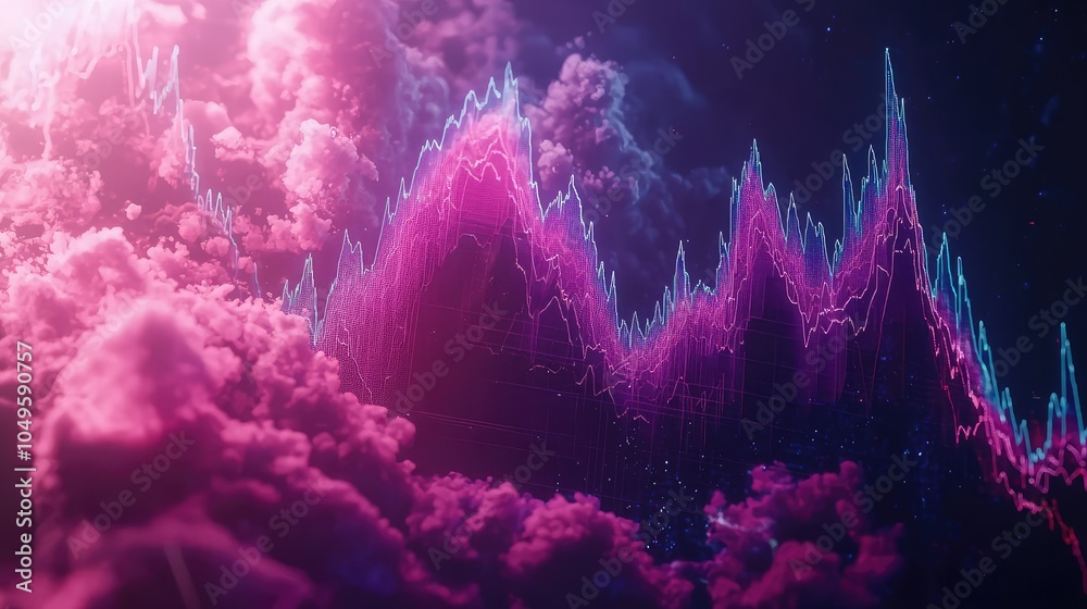 Rising Dynamic Stock Chart in Abstract Style Rising Dynamic Stock Chart in Abstract Style