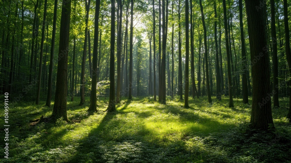 Obraz premium Sunlight Through The Trees