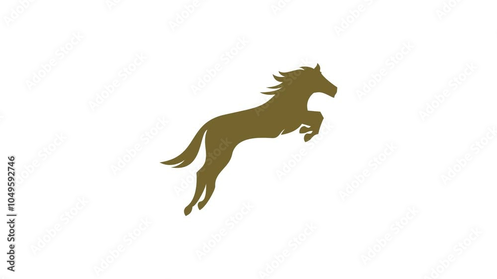 elegant horse. Strong mustang mammal animal icon concept animated horse motion elegant horse. Strong mustang mammal animal icon concept animated horse motion