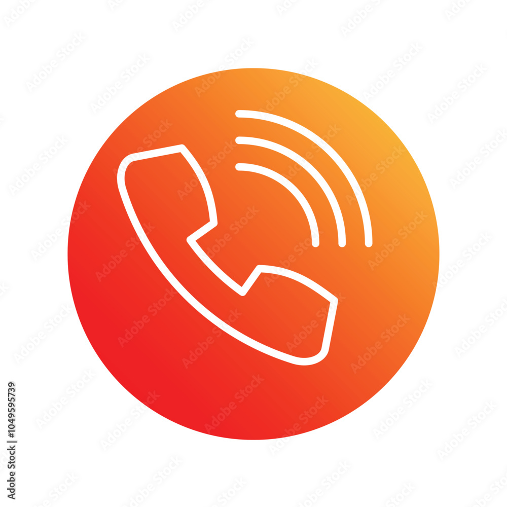 call gradient icon with white background vector stock illustration call gradient icon with white background vector stock illustration