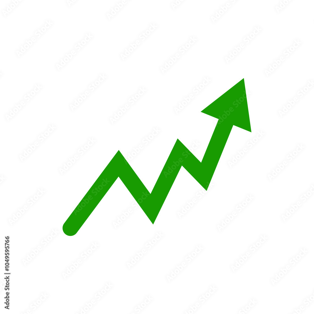 going up green arrow growing increasing business growth top high stats analysis vector isolated going up green arrow growing increasing business growth top high stats analysis vector isolated