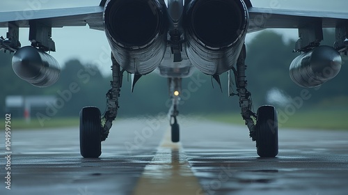 Fighter Jet Landing Gear Close-Up Image